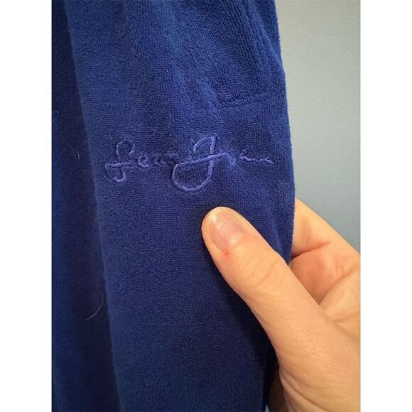 Sean John Men's XL Terry Basketball Shorts Cobalt Blue Casual - Picture 9 of 9